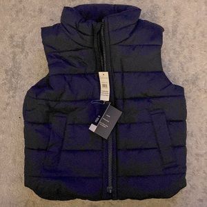 GAP Navy Puffer Sherpa-Lined Vest; Size 3T; New with tags.